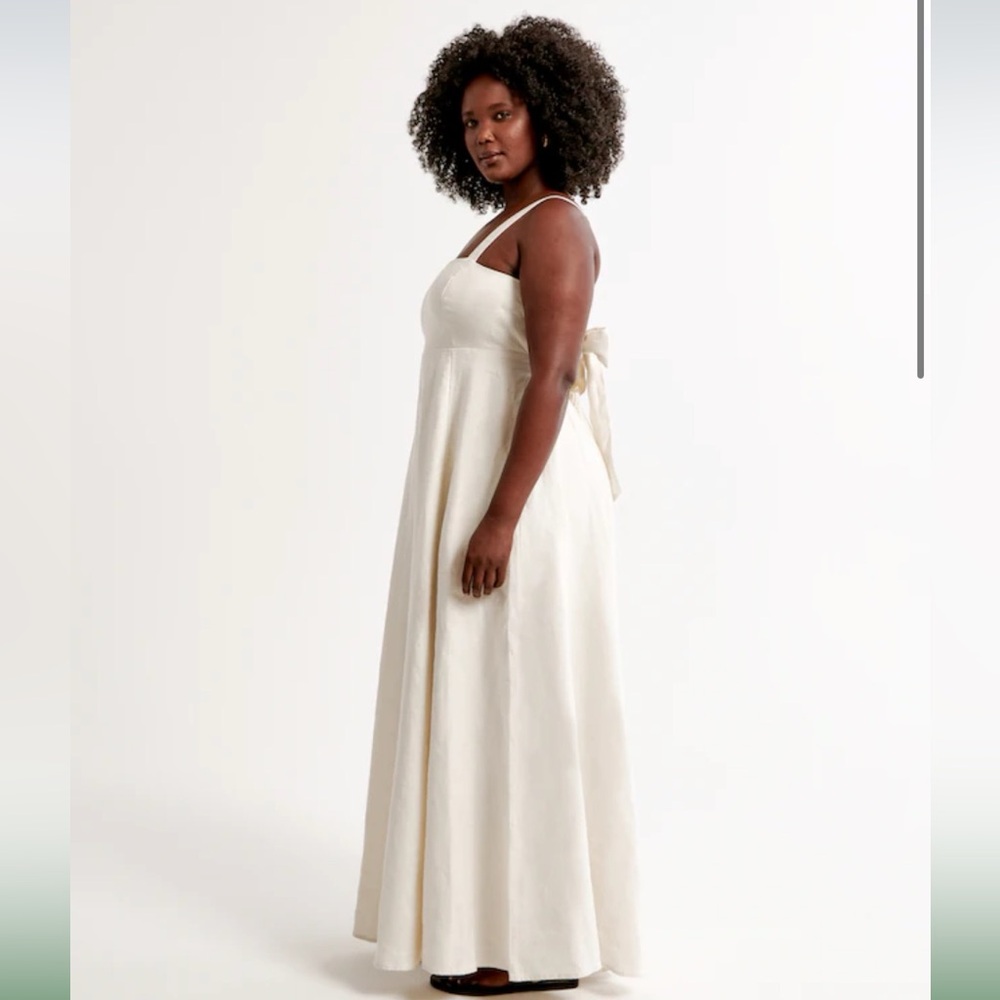 Abercrombie & Fitch Cream Linen dress